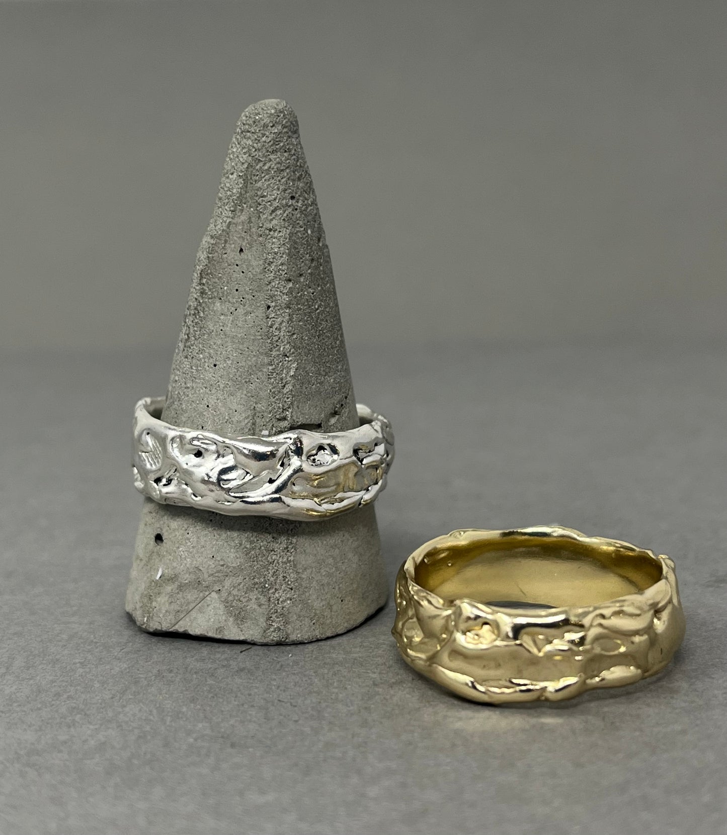 Wide Molten Wedding Ring 