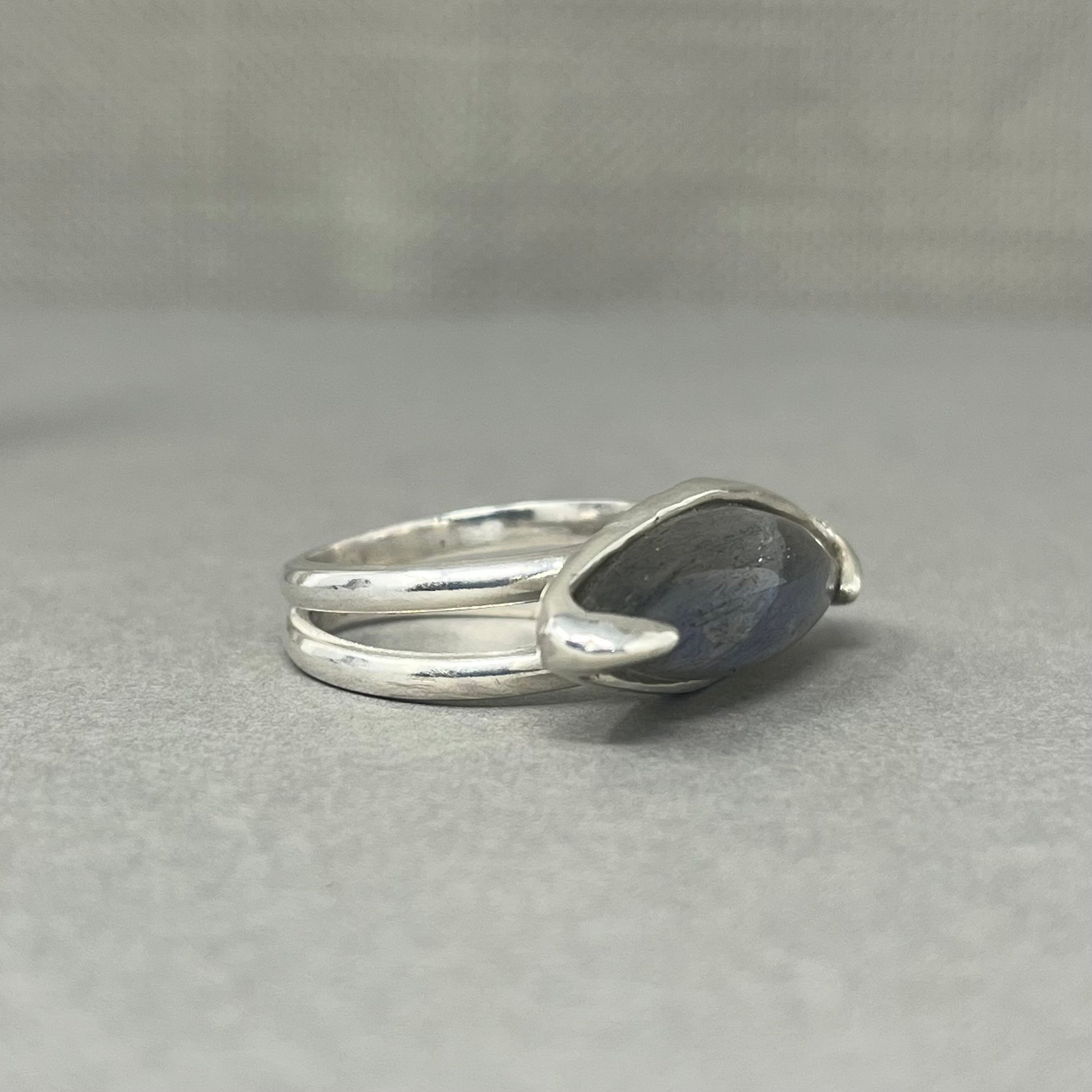 Marquise labradorite ring