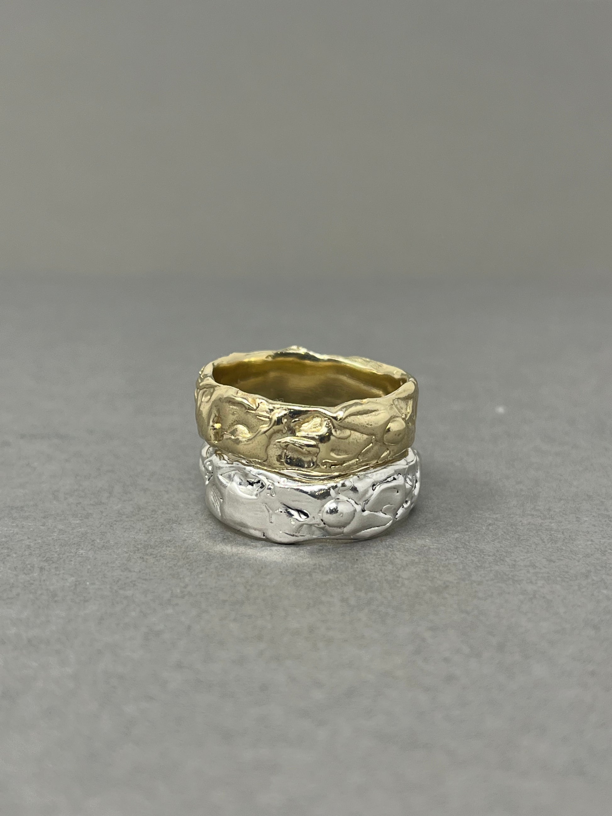 Wide Molten Wedding Ring 