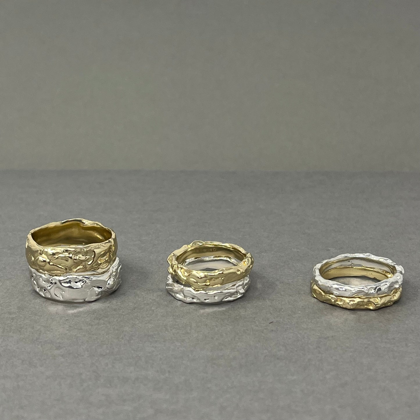 Wide Molten Wedding Ring 