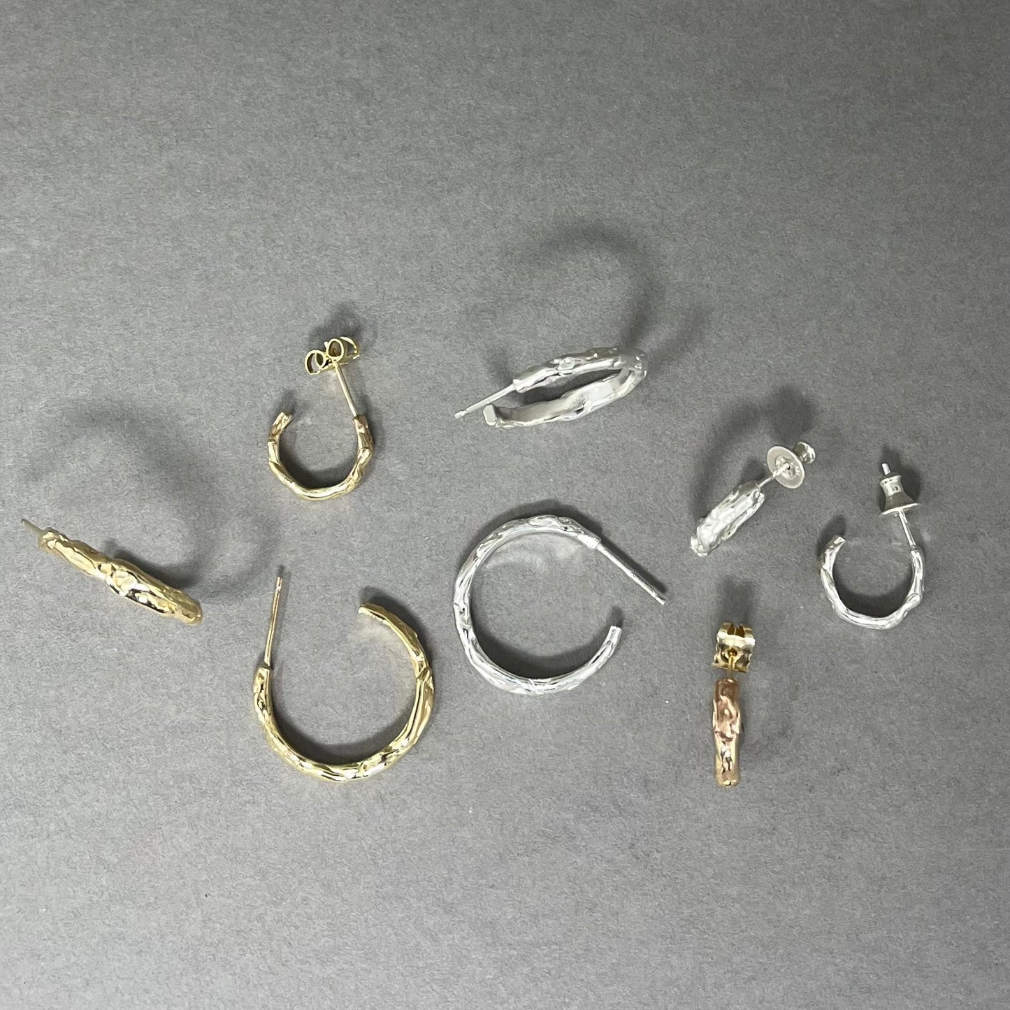 molten hoop earrings