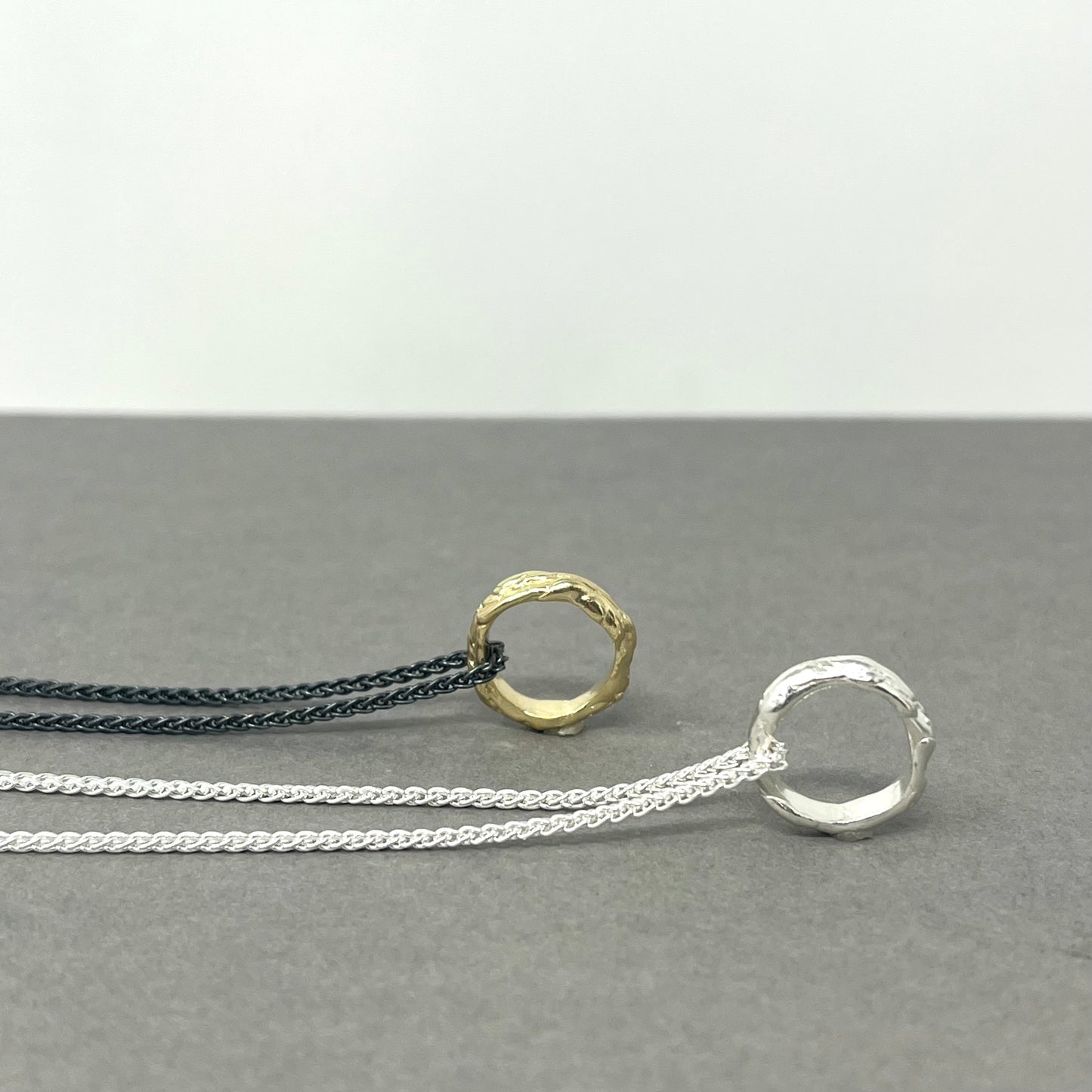 Molten hoop necklace