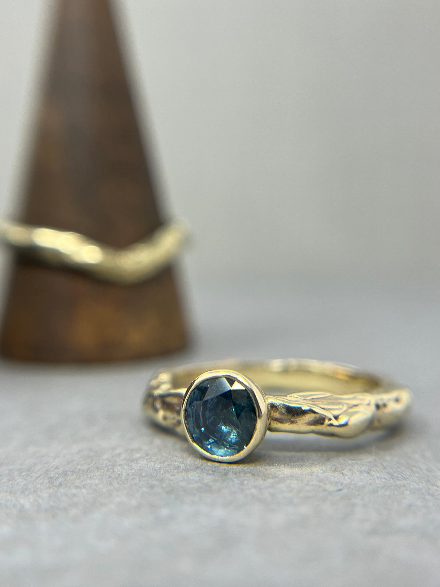 Montana Sapphire Gold Engagement Ring