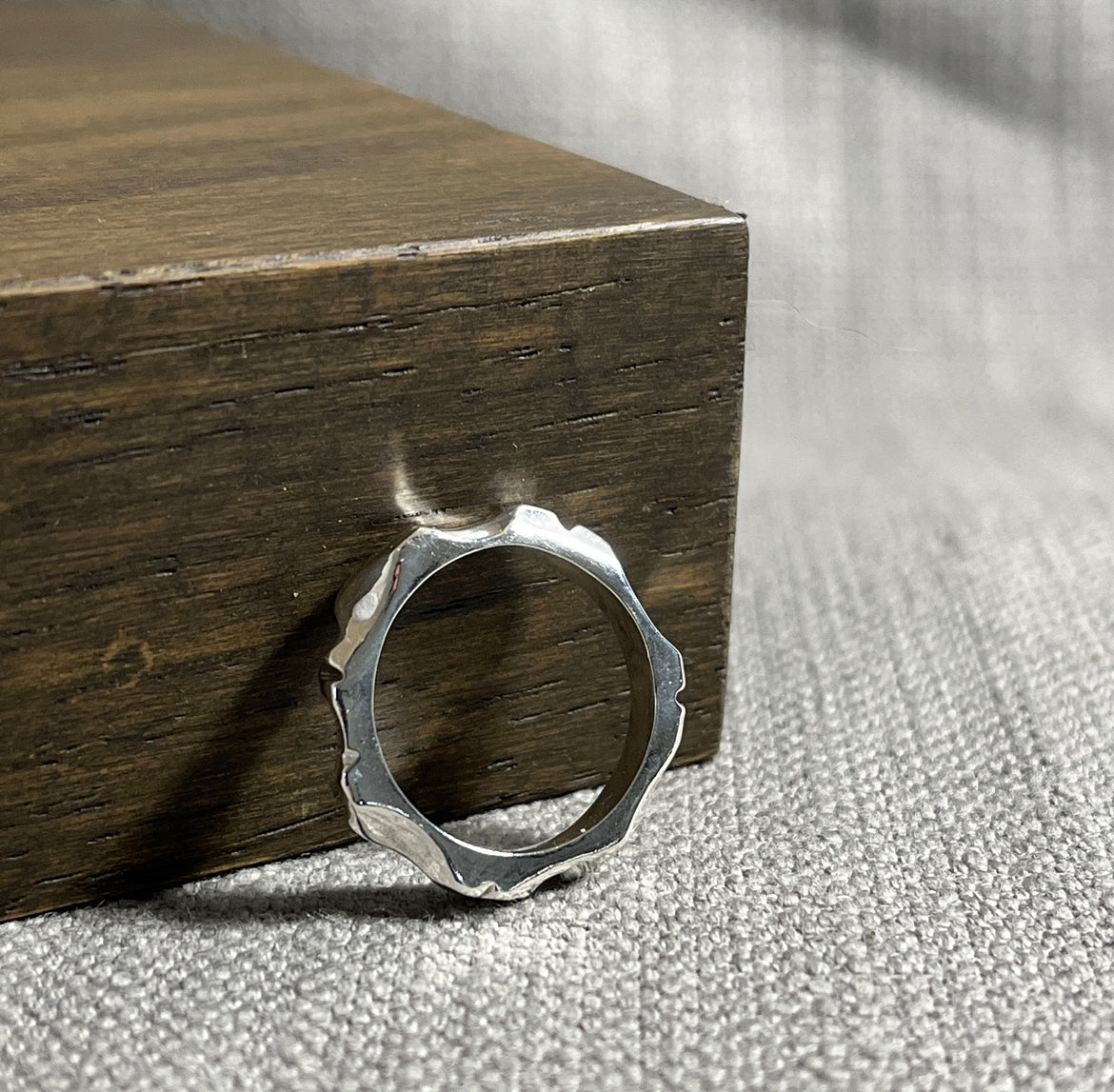 Carved wedding ring