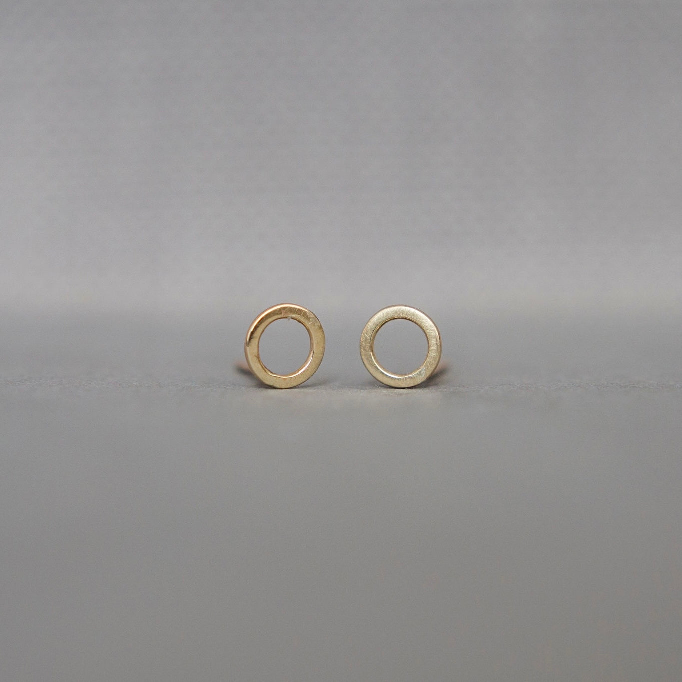 Tiny Gold Circle Studs