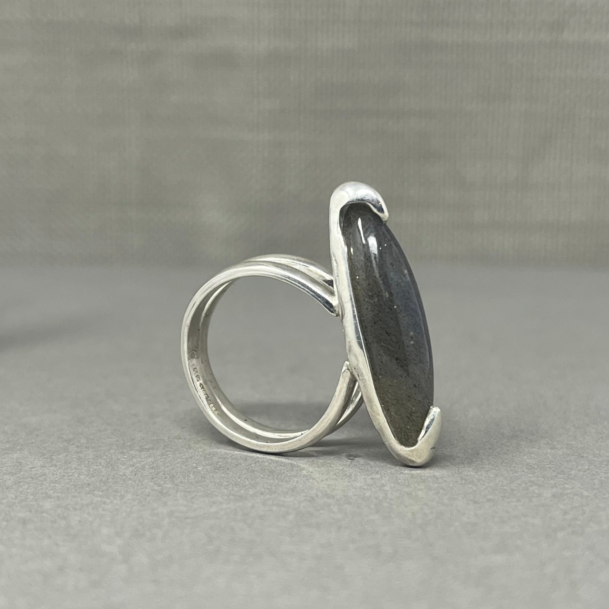 Marquise labradorite ring