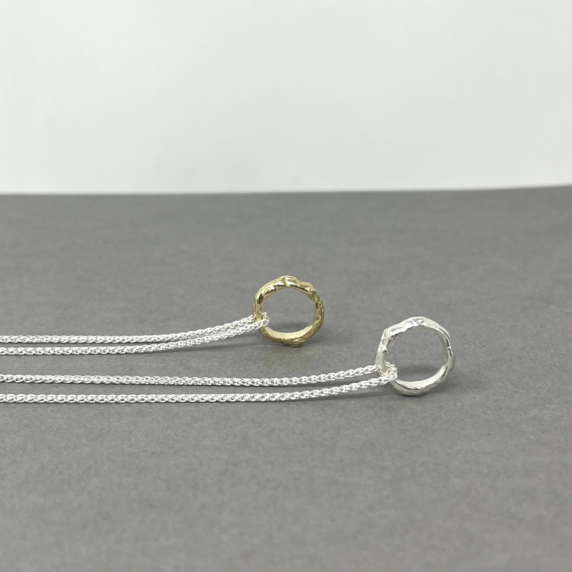 Molten hoop necklace