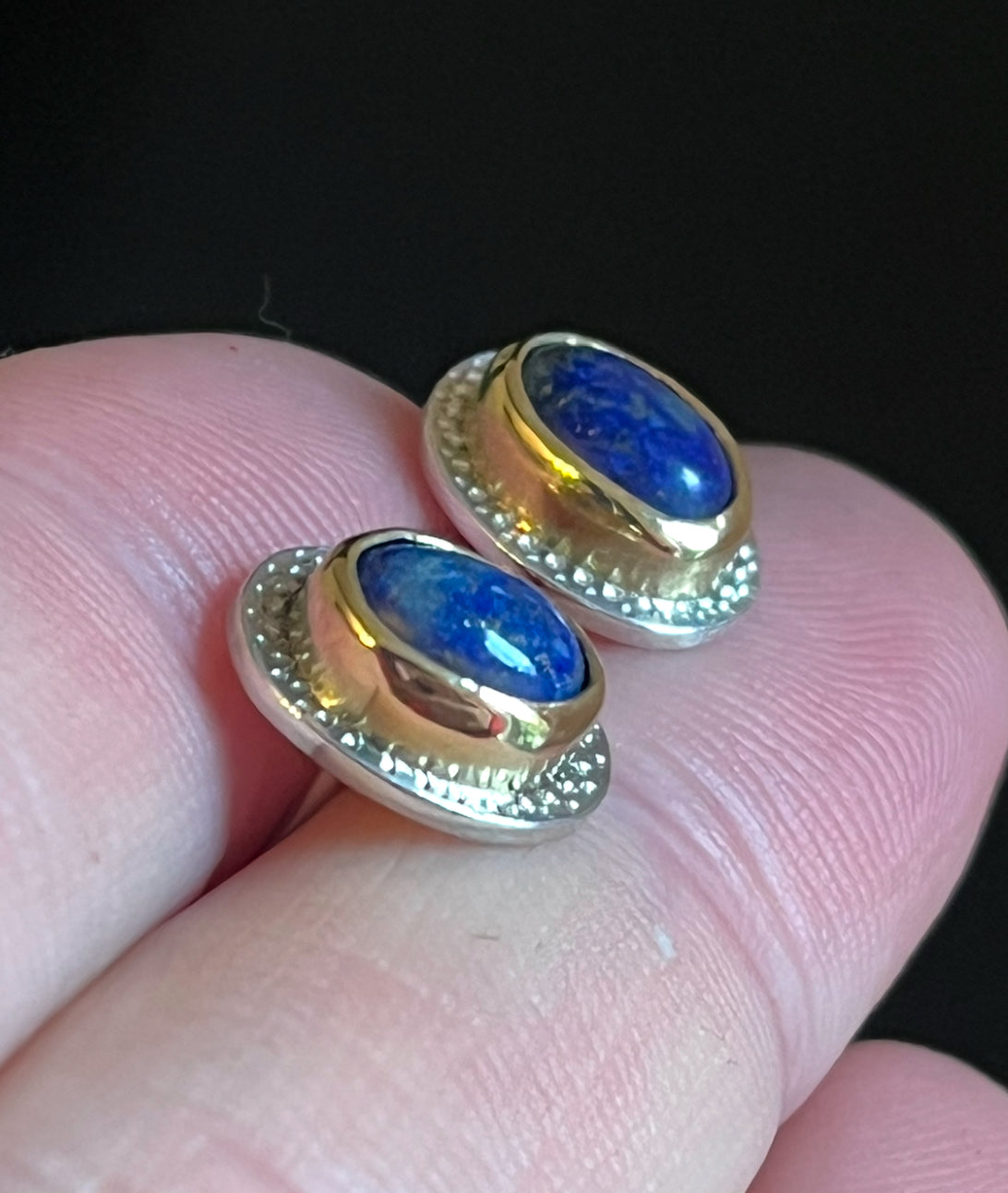 18ct Gold Lapis Lazuli Earrings