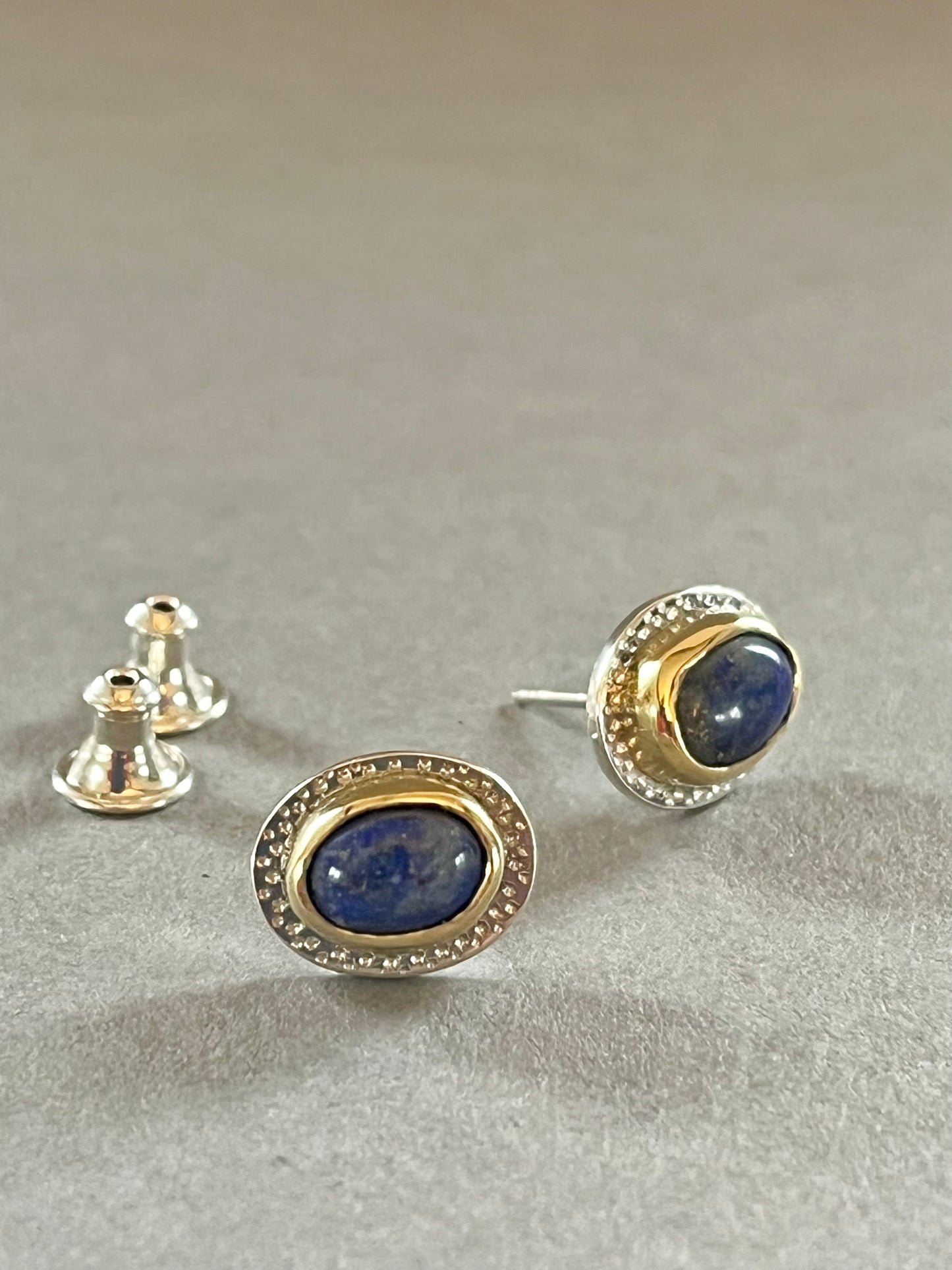 18ct Gold Lapis Lazuli Earrings