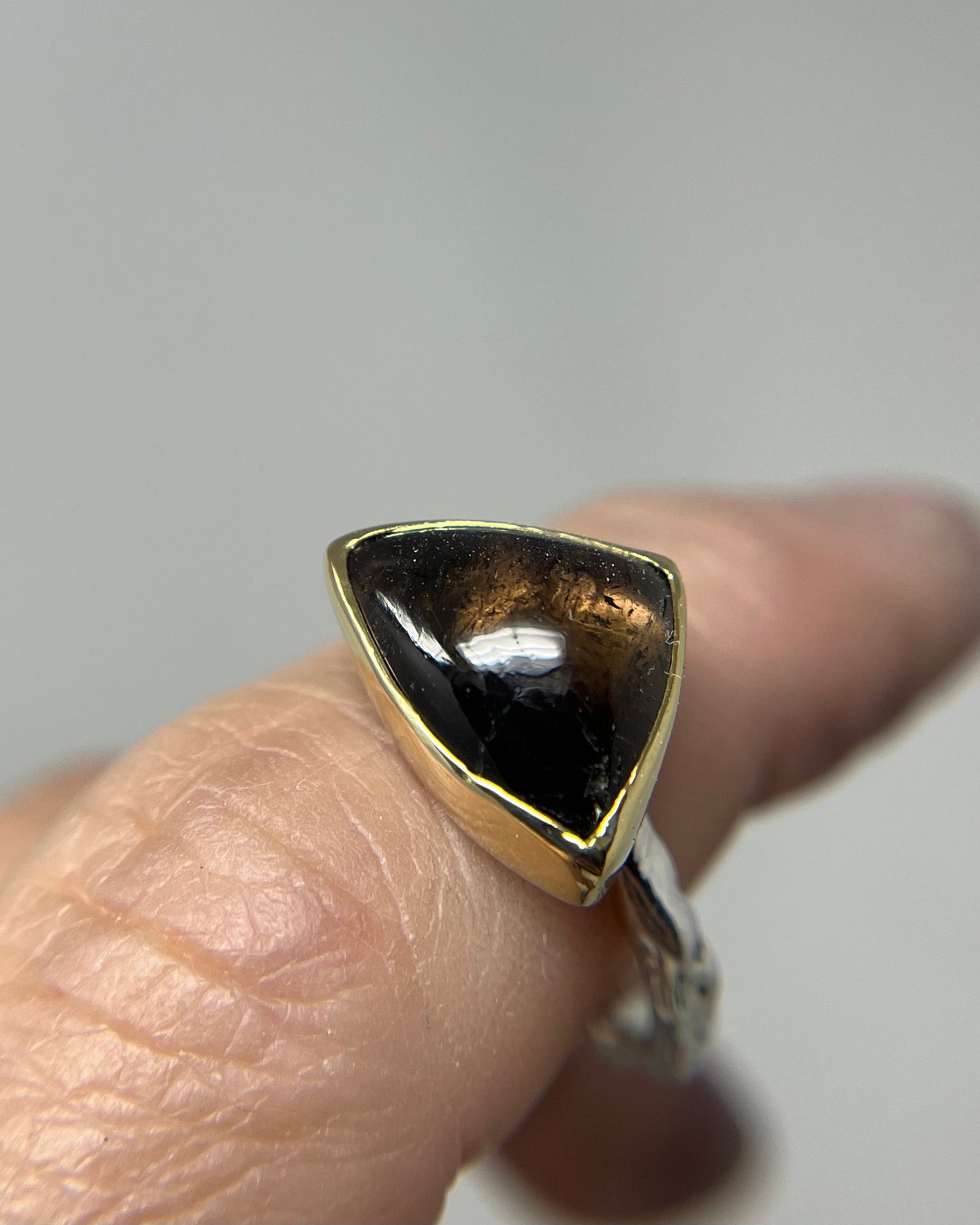 Brown Tourmaline Molten Ring