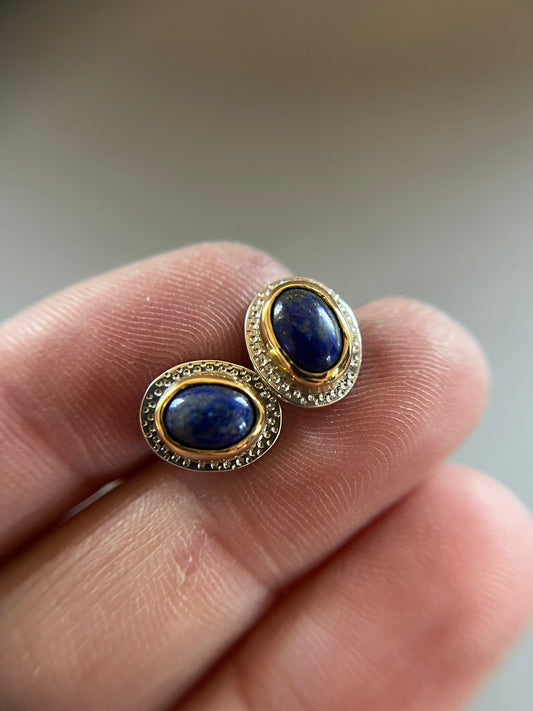 18ct Gold Lapis Lazuli Earrings