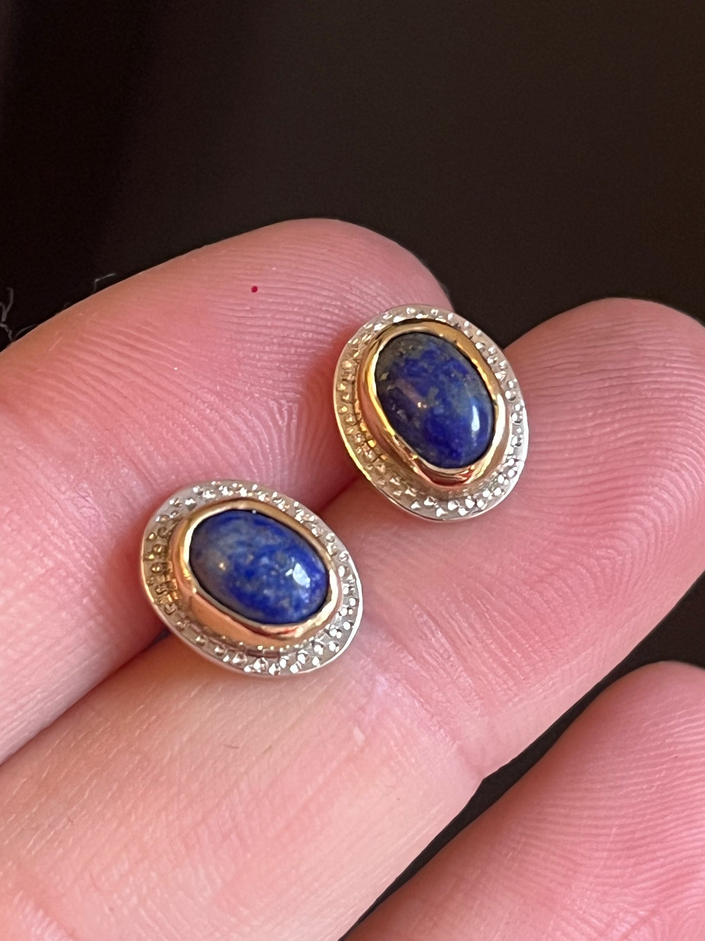 18ct Gold Lapis Lazuli Earrings