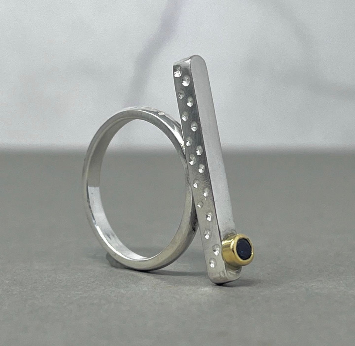 Sapphire Balance Bar Ring